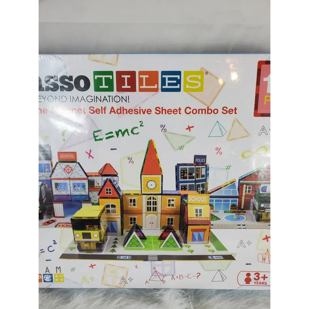 NEW PicassoTiles 3-in-1 Theme Set School Hospital Police Station 150 pc PT150